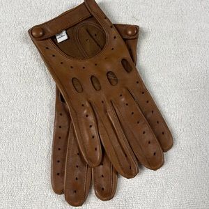 1861 Messina brown leather driving gloves